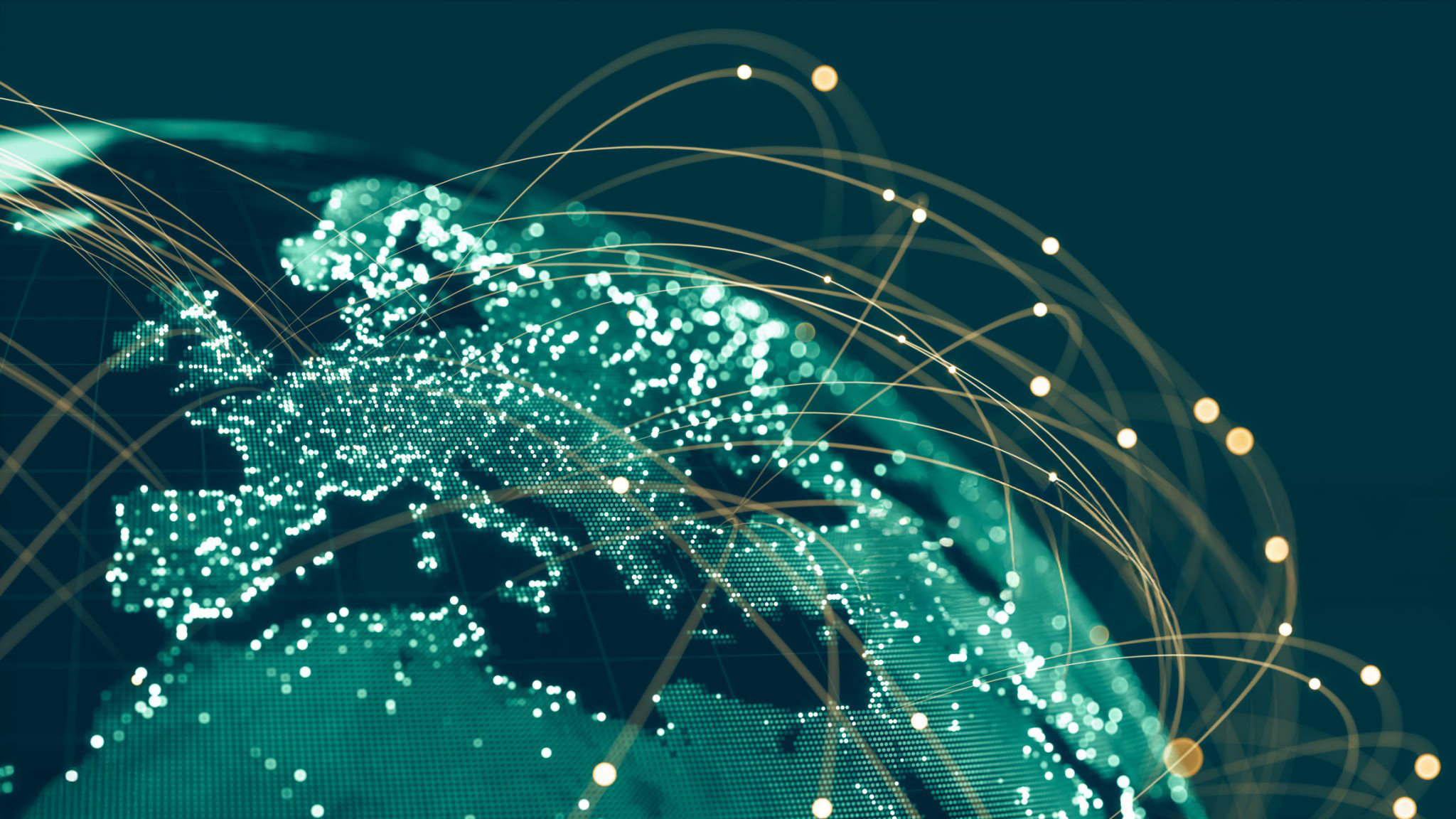 Global network connections representing 35 years of excellence